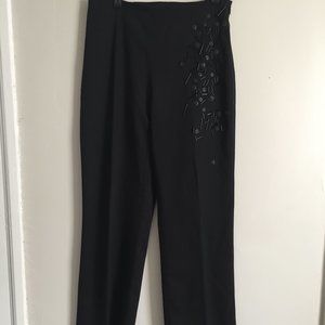 Versus by Versace black sequin straight leg flat front pants  28" waist